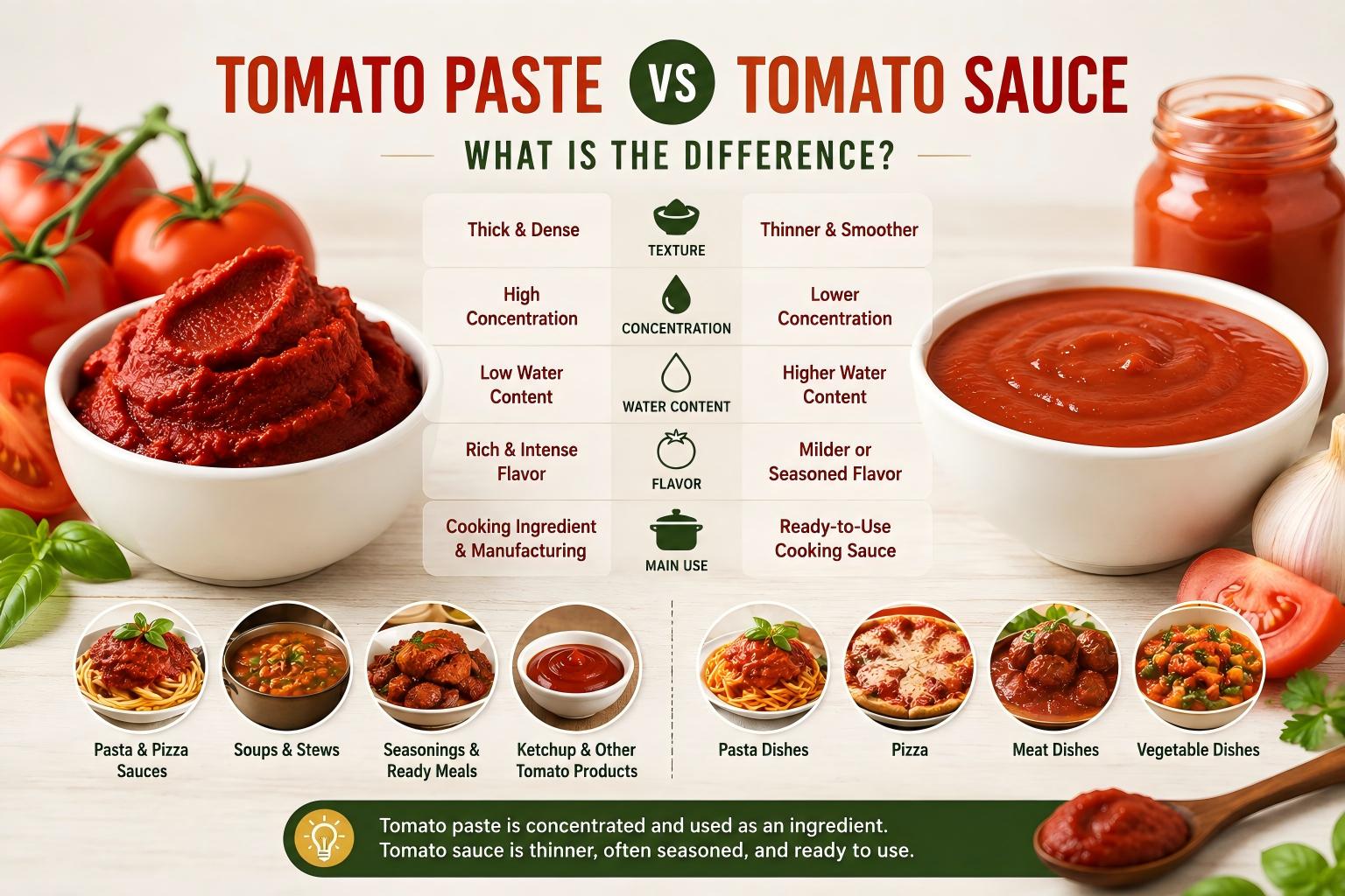 Tomato Paste vs Tomato Sauce: Can You Swap One for the Other?