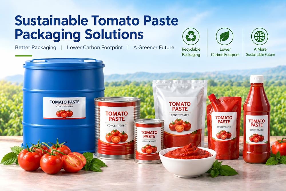 Sustainable Tomato Paste Packaging Guide: Bag-in-Box, Paper-Based Cartons, and Low-Carbon Sourcing